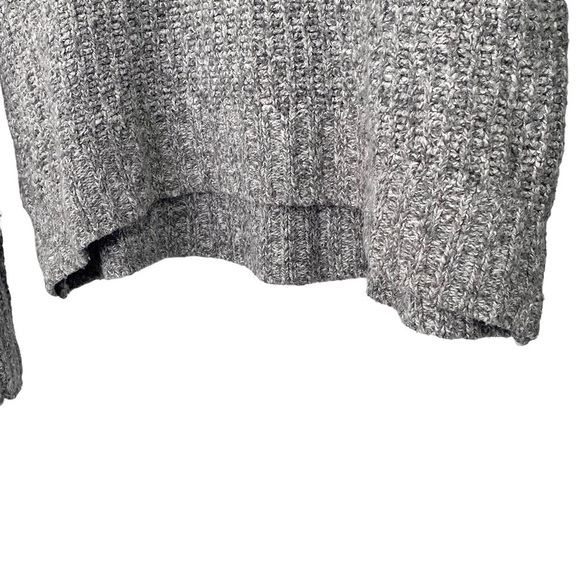 American Eagle Gray Sweater Boxy Mock Turtleneck Ribbed Knit Oversized Sz S - Picture 3 of 9